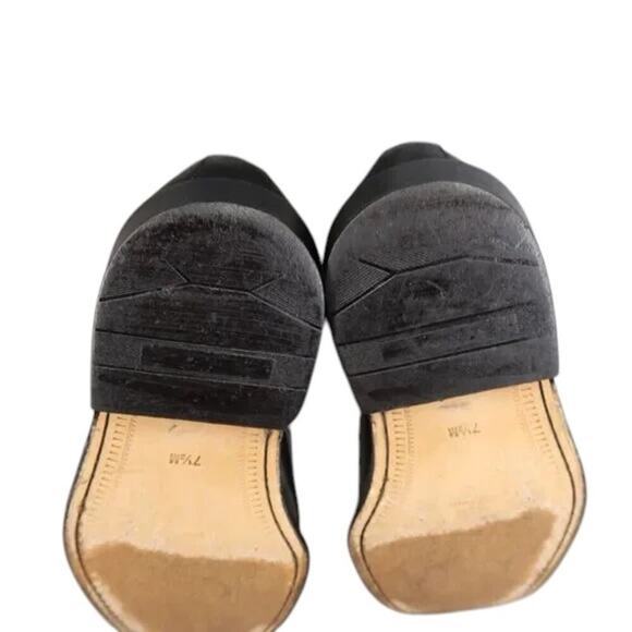 Stacy Adams Shoes Mens 7.5 Oxford Square Bicycle Toe Leather Retro Classic Black - Picture 10 of 16